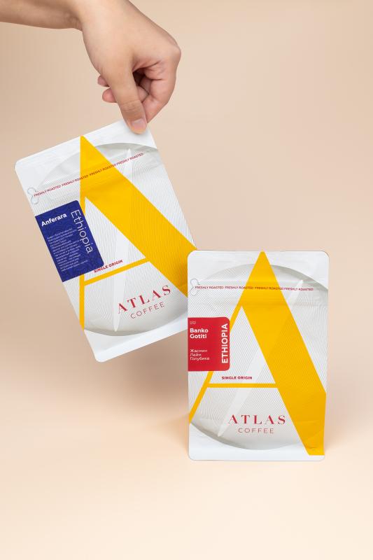 Красная и синяя наклейки Atlas Coffee: что означают на упаковке кофе