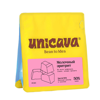 Unicava Шоколад в кусочках молочный 50% Молочный эритрит