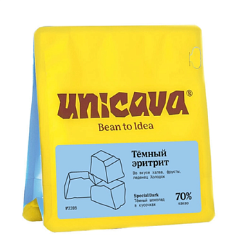 Unicava Шоколад в кусочках темный 70% Эритрит