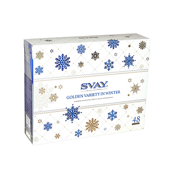 Новогодний набор чая Golden Variety SVAY, 48 пирамидок