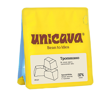 Unicava Шоколад в кусочках белый 37% Тропикано
