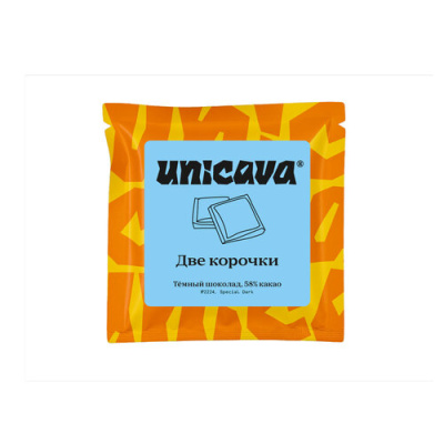 Unicava Шоколад в плитке темный 58% Две корочки
