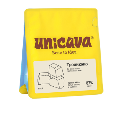 Unicava Шоколад в кусочках белый 37% Тропикано